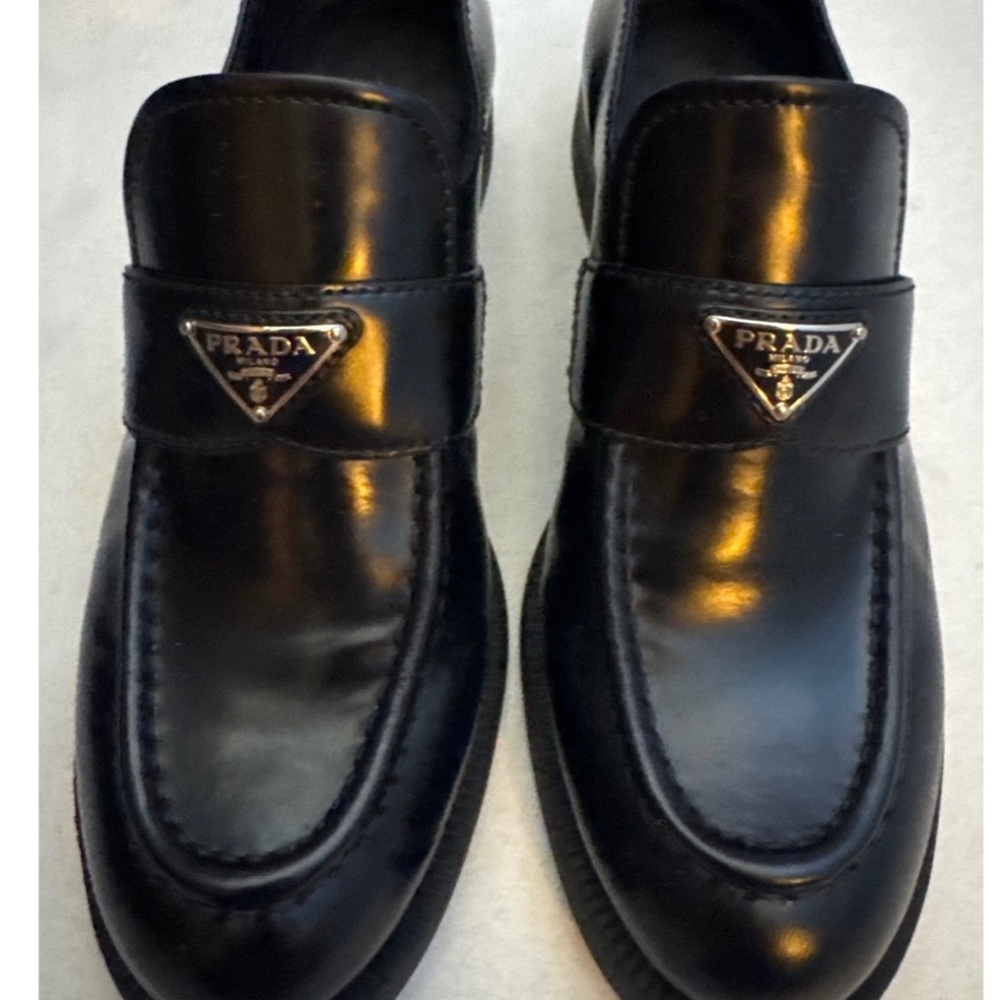Authentic Prada patent leather loafers